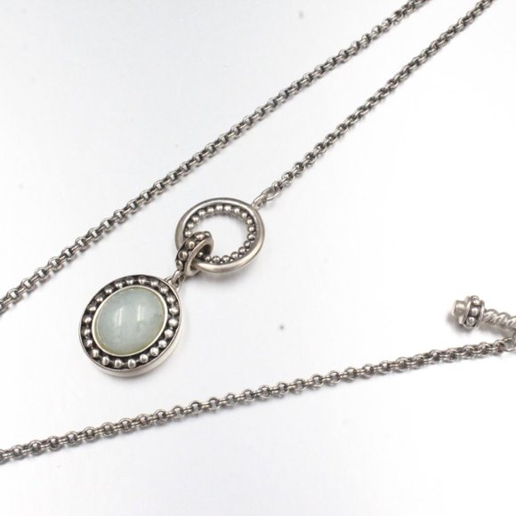 STERLING SILVER JADEITE THAILAND BRAIDED QVC NECKLACE - Picture 4 of 8